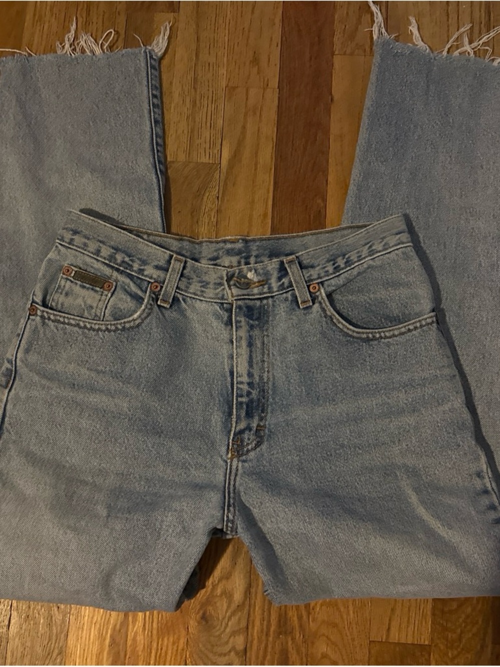 Calvin Klein 90s Light Blue Cropped Straight Jeans